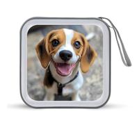 Beagles Dog Trendy CD Case Hard Plastic Portable DVD Storage Binder Wallet for Car Home Office