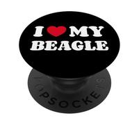 Beagles I Love My Beagle Dog Owner Heart PopSockets Adhesive PopGrip