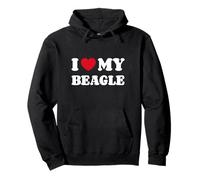 Beagles I Love My Beagle Dog Owner Heart Pullover Hoodie