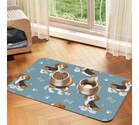 Beagles Print Animal Pattern,Waterproof Pet Feeding Mat,Cat Dog Placemats for Food and Water, PU Leather Food Mats,40x60cm