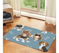 Beagles Print Animal Pattern,Waterproof Pet Feeding Mat,PU Leather Placemats for Cat Dog Water Bowl,Food Mats,40x60cm