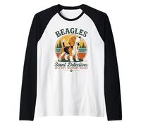 Beagles Scent Detectives On A Very Important Mission Design Raglan Baseball Tee