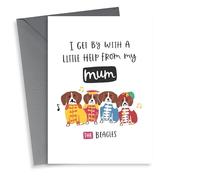 beagles the beatles Mothers Day Card 4779