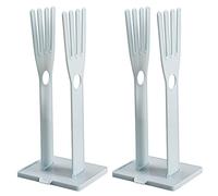 BEAHING 2Pcs Kitchen Glove Holder, Plastic Gloves Racks Blue Glove Stand Reusable Towel Storage Holders Gloves Hanger Organizer Glove Dryer for Kitchen Sink