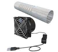 BEAHING 3 Inch Portable Exhaust Fan, USB Powered, Adjustable Speed, Black, 8x8x6.5cm (3.15x3.15x2.56inch), Ideal for Kitchen, Bathroom, Smoke, Blower Fan