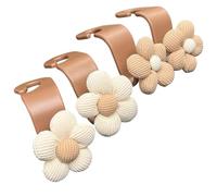 BEAHING 4PCS Car Seat Hooks for Purses and Bags Cute Flower Car Hanger Universal Portable Headrest Hooks for Purse Organizer Style 2