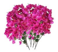 BEAHING 5Pcs Artificial Bougainvillea 38.6 Inch Silk Bougainvillea Plants Realistic Flowers Stems for Wedding Table Runner Home Decor, Purple