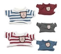 BEAHING 5Pcs Teddy Bear Clothes, Bear Sweater Teddy Clothes Fit for 6-8 Inches Plush Bears, Cute Stuffed Animal for DIY Dressing Toy, Doll