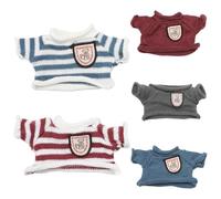 BEAHING 5Pcs Teddy Bear Clothes, Bear Sweater Teddy Clothes Fit for 6-8 Inches Plush Bears Cute Stuffed Animal for DIY Dressing