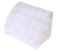 BEAHING Acrylic Pen Holder, Pen Display Stand, Clear Acrylic Holder, 4-Tiers Large Marker Storage Organizer, for Desk Makeup Stationary Supplies