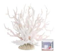BEAHING Artificial Aquatic Plants, Coral Reef Decor Fish Tank Fake Coral Decor Decorative Lifelike Coral Sculpture Fake Coral Ornament for Aquariums, Fish Tanks, White