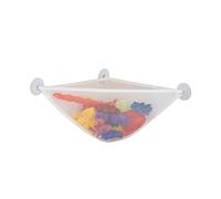 BEAHING Bath Toy Organizer with Strong Suction Cups Bathtub Toys Holder Storage Net Corner Shower Caddy Bag for Baby Boys and Girls White 1PC, Quick Dry Bathtub Net