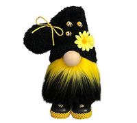BEAHING Bee Day Gnome Bumble Bee Faceless Doll Plush Dwarf Elf Ornament Decoration for Farmhouse Spring Desktop Style2 Bee Day Gnome