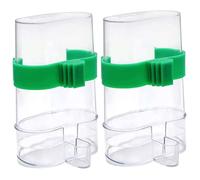 BEAHING Bird Cage Feeder, Bird Water Dispenser 220ml Automatic Clear Visible Water Feeder Practical Cage for Parrot Lovebirds Canary Finch, Food Container