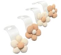 BEAHING Car Seat Hooks for Purses and Bags, 4PCS Car Purse Hook, Cute Flower Car Hanger, Portable Car Seat Headrest Hooks Style 1, Purse Hooks for Car