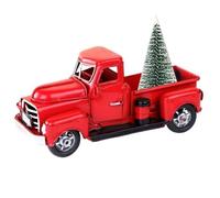 BEAHING Christmas Red Truck with Christmas Tree Vintage Car Christmas Tree Farm Red Truck Decor Christmas Table Centerpiece for Christmas Decor Gift, Red Truck Decor