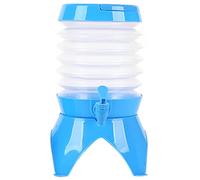 BEAHING Drink Dispenser with Tap 3.5L Collapsible Water Jug BPA Free Plastic Drink Dispenser with Stand, Portable Camping Water Carrier