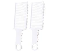 BEAHING Fade Comb, Barber Fade Comb, Barber Fade Comb, 2PCS Professional Blending Combs for Fades, Heat Resistant Hair Cutting Comb, Curved Positioning Flat Top Comb for Men Home Salon