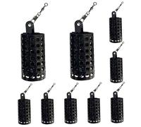 BEAHING Fishing Feeder Cage, Fishing Lure Cage Metal Carp Fishing Tackle Feeder Bait Holder Trap Basket 10PCS 10g, Fishing Bait Cage