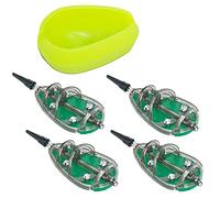 BEAHING Fishing Feeder Set Carp Bait Plastic Inline Method Feeders with Quick Release Mould 4PCS, Method Feeders