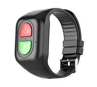 BEAHING Fitness Trackers, SOS Bracelet GPS Tracking Bracelet Location Emergency Call Fitness Trackers for Seniors Kids Black