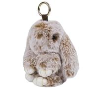 BEAHING Fluffy Bunny Keychain, Soft Cute Bunny Keychain Stuffed Animal Key Ring Pendant Accessory for Women