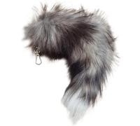 BEAHING Fox Tail 15.75inch Animal Tail Shaggy Faux Fur Tail Realistic Fox Tail Keychain Decorative Therian Tail for Handbag Backpack Cosplay, Style4 Faux Fur Tail