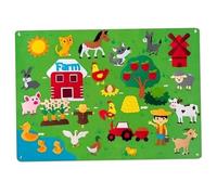 BEAHING Fuzzy Felt Board for Toddlers 41.3x29.5 Inch Farm Theme Felt Story Board Preschool Storytelling Felt Wall Board Early Educational Sensor Toys for Boy Girl Birthday Gift Felt Story Board