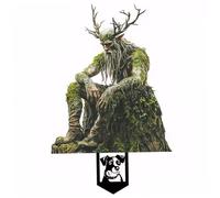 BEAHING Garden Stake Tree Man Elf Statue Decorative Acrylic 2D Ornament for Pot Plants Yard Lawn Decor