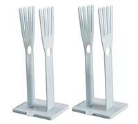 BEAHING Glove Holder, 2Pcs Kitchen Glove Holder, Plastic Gloves Racks Blue Glove Stand Reusable Towel Storage Holders Gloves Hanger Organizer Glove Dryer for Kitchen Sink, Kitchen Glove Holder