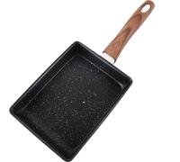 BEAHING Japanese Omelette Pan Square Non-Stick Egg Frying Pan with Wooden Handle for Pancake Crepe Fried Egg