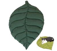 BEAHING Leaf Cat Bed Double-Sided Leaves Shaped Cat Mat Bed Soft Washable Flat PP Cotton Filling Pet Mat for Fall Winter Dog