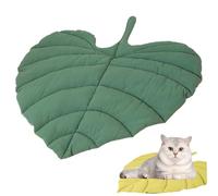 BEAHING Leaf Cat Bed Double-Sided Leaves Shaped Cat Mat Bed Soft Washable Flat PP Cotton Filling Pet Mat for Fall Winter Dog