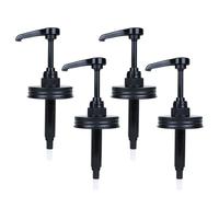 BEAHING Mason Jar Pump, 4PCS 2.76" Dia. Stainless Steel and Plastic Syrup Bottle Pump for Regular Mouth Mason Canning Jars, Coffee Syrup