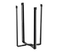 BEAHING Metal Cup Drying Holder, Bottle Drying Rack Foldable Metal Garbage Bag Stand Holder Multifunctional Kitchen Stand Black