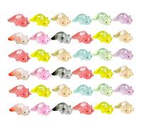 BEAHING Mini Resin Axolotl 36Pcs Cute Mini Animals for DIY Craft Dollhouse Ornament Tank Decor (Random Color)