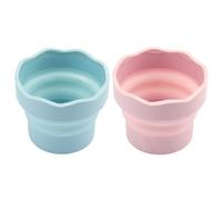 BEAHING Paint Brush Rinser, 2Pcs Paint Brush Cleaner Collapsible Silicone Paint Brush Cleaner Paint Cups Portable Rinse Cup Painting Supplies Artists Gifts, Paint Brush Cleaner