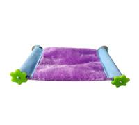 BEAHING Parrots House Bed Warm Soft Plush Birds Nest Hammock Stand Toy Purple L, Parrot Bed
