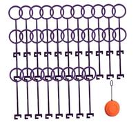 BEAHING Purple Pigeon Hooks 30PCS, Clay Pigeon Hooks ABS Hanging Clay Target Holder, for Practice Work Shooting Training Accessories
