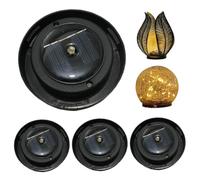 BEAHING Replacement Solar Light Tops, 4PCS Solar Light Replacement Top 3.15 Inch LED High-Brightness for Garden Outdoor