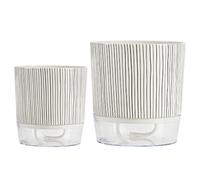 BEAHING Self Watering Planter 2Pcs 4.3'' & 5.5'' Pots with Deep Reservoir for Indoor Spider Plant