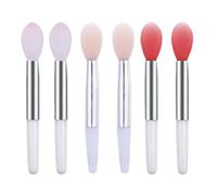 BEAHING Silicone Lip Brushes, Silicone Lip Brushes Mini Lip Scrub Brush Reusable Lip Balm Applicators for Lip Care 6PCS, Lip Scrub Brush