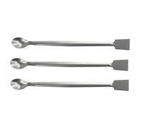 BEAHING Stainless Steel Micro Medicine Spoon, 3PCS Micro Sampling Reagent Spoon, Sampling Reagent Spoon 2 in 1 Double Head Mixing Spatula, Micro Sampling Reagent Spoon