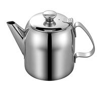 BEAHING Stainless Steel Teapot 20 Oz Spill-proof Metal Teapot with Short Straight Spout Cold Water Jug Coffee Kettle for Restaurants, Conference Rooms, Living Room Tea Kettle