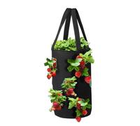 BEAHING Strawberry Grow Bag, Hanging Planter Bags, Strawberry Grow Bag 3 Gallon Hanging Tomato Planter 12 Holes Planting Bags for Vegetables