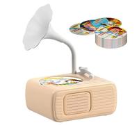 BEAHING Toddler Record Player Toy: Rechargeable Educational Phonograph with 96 Cards & 8 Recording Cards for Girls Boys Music