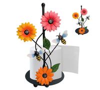 BEAHING Toilet Paper Holder, Roll Paper Stand Sunflower Nonslip Bottom Storage Decorative Detachable Countertop Tabletop Tissue Towel Holder Rack Bracket for Kitchen Living Room, Bee