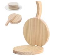 BEAHING Tortilla Press Natural Wooden Tortilla Press 16.5'' Round Corn Tortilla Press with Handle Dough Press Tool for Homemade Mexican Tortillera, Roti, Chapati, Taco, Pataconera, Tortilla Press