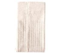 BEAHING Women's Oatmeal White Striped Cotton Tights, Warm Thick Material with Twist Vertical Stripe Design, High Elastic Waist, One Size (XS-L, 40-65kg), Ankle Length