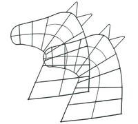 BEAHING Wreath Form - 2PCS Wire Horse Head Metal Frame Set 11.8x13.8 - Versatile DIY Hanging Wreath for Christmas, Birthdays or Everyday Decor